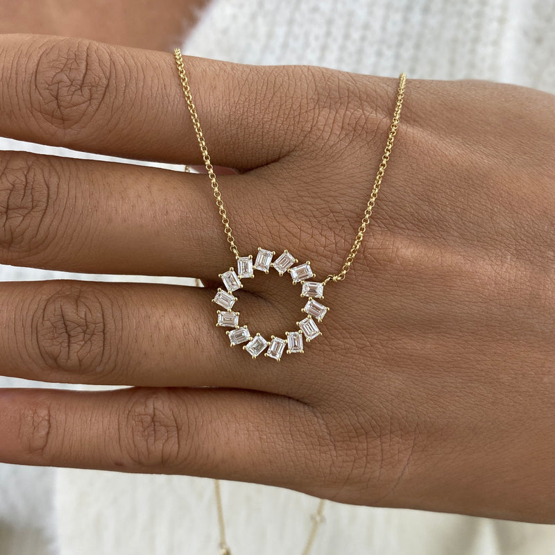 Diamond Pendant Fashion Necklace 1.45 ct TCW, Yellow Gold 14K