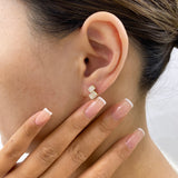 Diamond Post-On Earrings 1.80 ct TCW, Yellow Gold