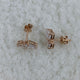 Diamond Post-On Earrings 2 ct Rose Gold