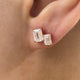 Diamond Post-On Earrings 2 ct TCW, Rose Gold 14K