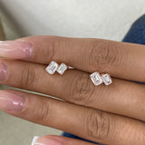 Diamond Post-On Earrings 2 ct TCW, Rose Gold