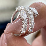 Diamond Wrap Band Ring 2.7 ct White Gold