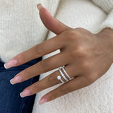 Diamond Wrap Ring 1.35 ct TCW, White Gold 14K