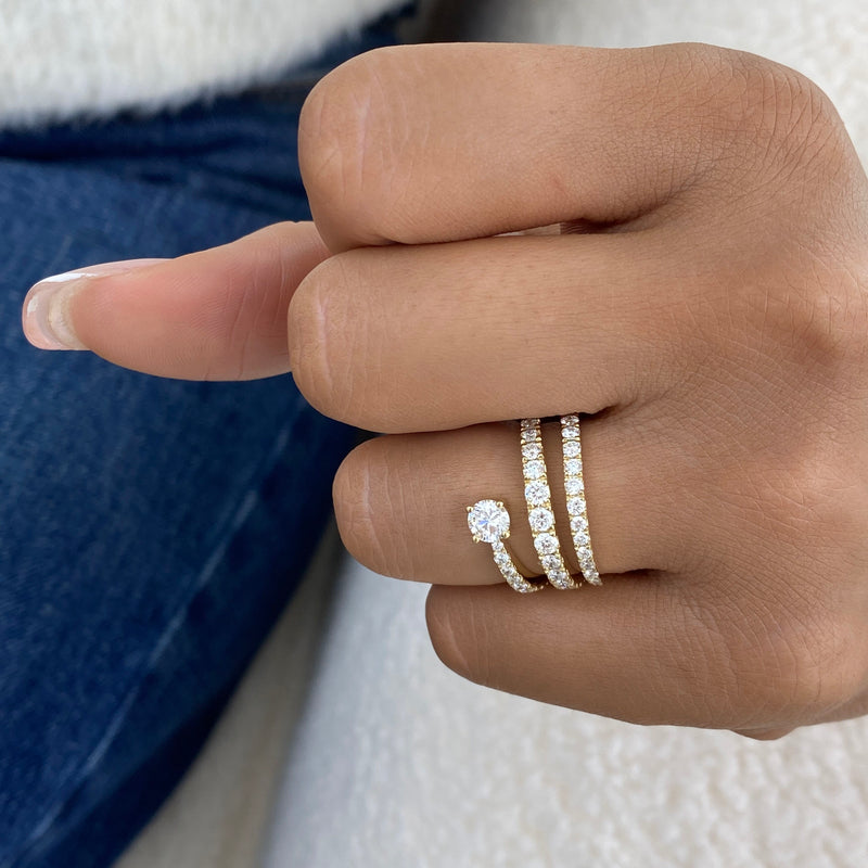 Diamond Wrap Fashion Ring 1.35 ct TCW, Yellow Gold 14K