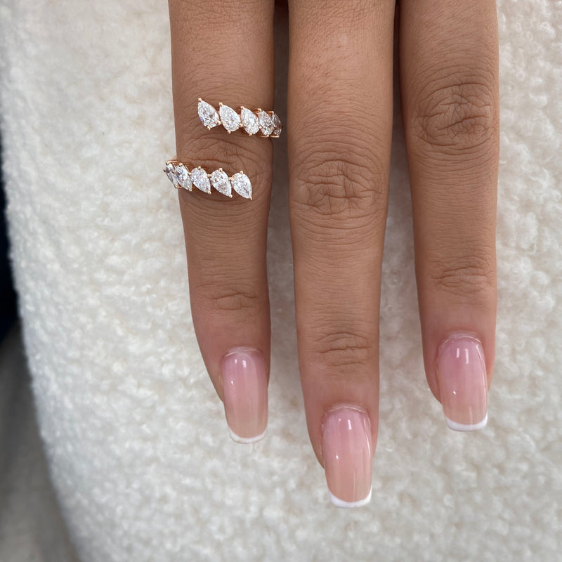 Diamond Open Fashion Ring 1.55 ct TCW, Rose Gold 14K