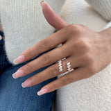 Diamond Open Fashion Ring 1.55 ct TCW, Rose Gold 14K