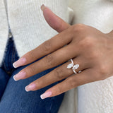 Diamond 2-Stone Fashion Ring 1.80 ct TCW, Rose Gold 14K