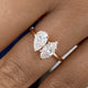 Diamond 2-Stone Fashion Ring 1.20 ct TCW, Rose Gold 14K