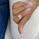 Diamond 2-Stone Fashion Ring 1.20 ct TCW, Rose Gold 14K