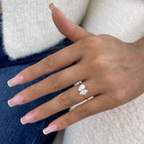 Diamond 2-Stone Fashion Ring 1.20 ct TCW, Rose Gold 14K
