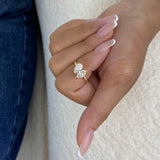 Diamond 2-Stone Fashion Ring 1.20 ct TCW, Yellow Gold 14K