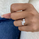 Diamond 3-Stone Ring 1.60 ct TCW, White Gold 14K