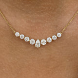 Diamond Charm Necklace 2.6 ct Yellow Gold