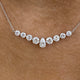 Diamond Charm Necklace 2.6 ct White Gold