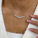 Diamond Charm Necklace 2.6 ct White Gold