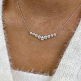 Diamond Charm Necklace 2.6 ct White Gold
