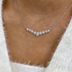 Diamond Charm Necklace 2.6 ct White Gold