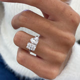 Diamond 2-Stone Ring 2.10 ct White Gold