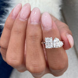 Diamond 2-Stone Ring 2.10 ct White Gold