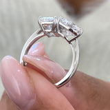 Diamond 2-Stone Ring 2.10 ct White Gold
