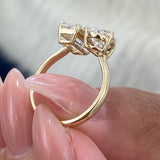 Elegantine 2-Stone Engagement Ring, Yellow Gold 18K