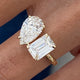 Elegantine 2-Stone Engagement Ring, Yellow Gold 18K