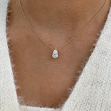 Diamond Pendant Necklace 2 ct Yellow Gold