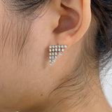 Diamond Dangle Earrings 1.09 ct White Gold