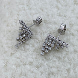 Diamond Dangle Earrings 1.09 ct White Gold