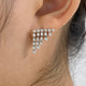 Diamond Dangle Earrings 1.09 ct White Gold