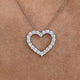 Diamond Pendant Necklace 1.46 ct White Gold