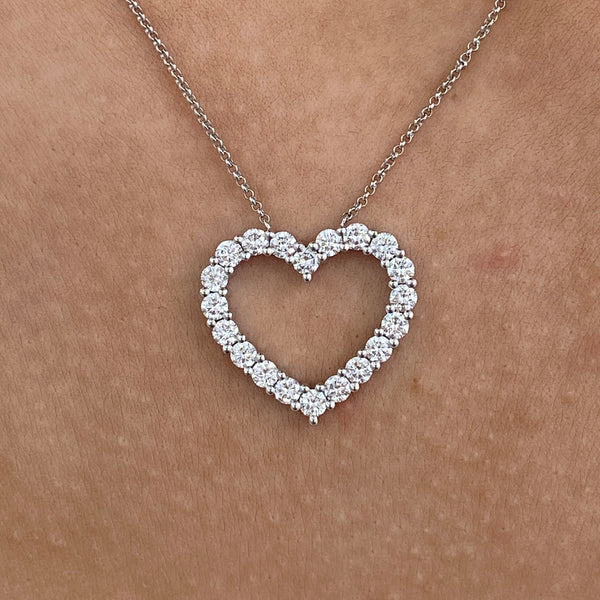 Diamond Pendant Necklace 1.46 ct White Gold