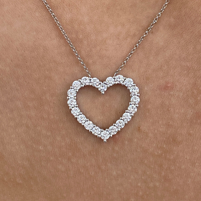 Diamond Pendant Necklace 1.46 ct White Gold