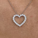Diamond Pendant Necklace 1.46 ct White Gold