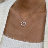 Diamond Pendant Necklace 1.46 ct White Gold