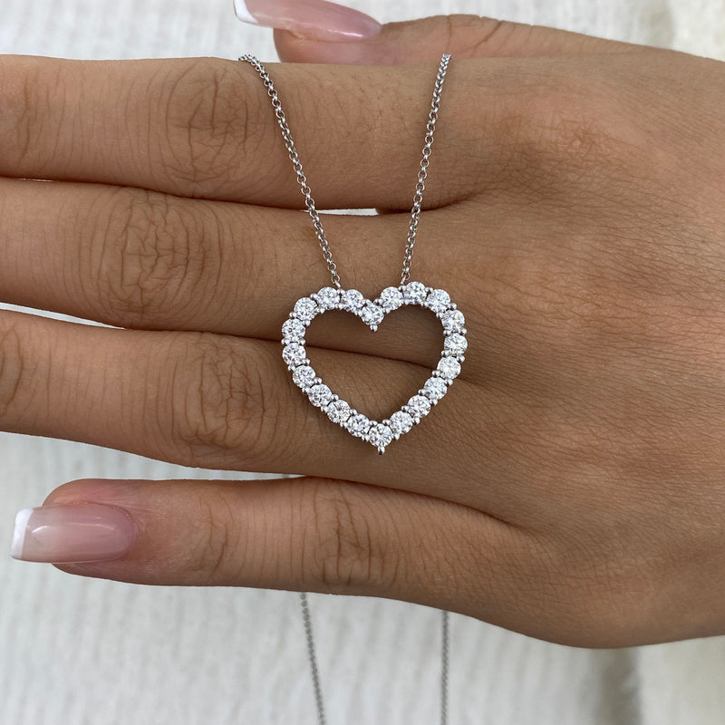 Diamond Pendant Necklace 1.46 ct White Gold