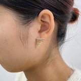 Diamond Dangle Earrings 1.08 ct Yellow Gold