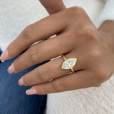 Bezel Engagement Ring 1ct TCW, 14K Gold