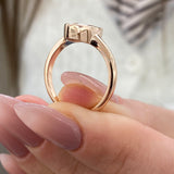 Bezel Engagement Ring 0.9ct TCW, 14K Gold