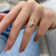 Bezel Engagement Ring 0.9ct TCW, 14K Gold