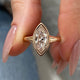 Bezel Engagement Ring 0.9ct TCW, 14K Gold