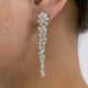 Diamond Dangle Earrings 4.75 ct White Gold
