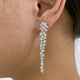 Diamond Dangle Earrings 4.7 ct White Gold