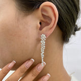 Diamond Dangle Earrings 4.75 ct White Gold