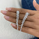 Diamond Dangle Earrings 4.7 ct White Gold