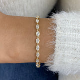 Diamond Tennis Bracelet 3.78 ct Yellow Gold