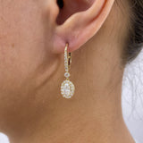 Diamond Dangle Earrings 2.27 ct Yellow Gold