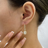Diamond Dangle Earrings 2.27 ct Yellow Gold