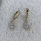 Diamond Dangle Earrings 2.2 ct Yellow Gold