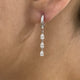 Diamond Dangle Earrings 0.62 ct White Gold